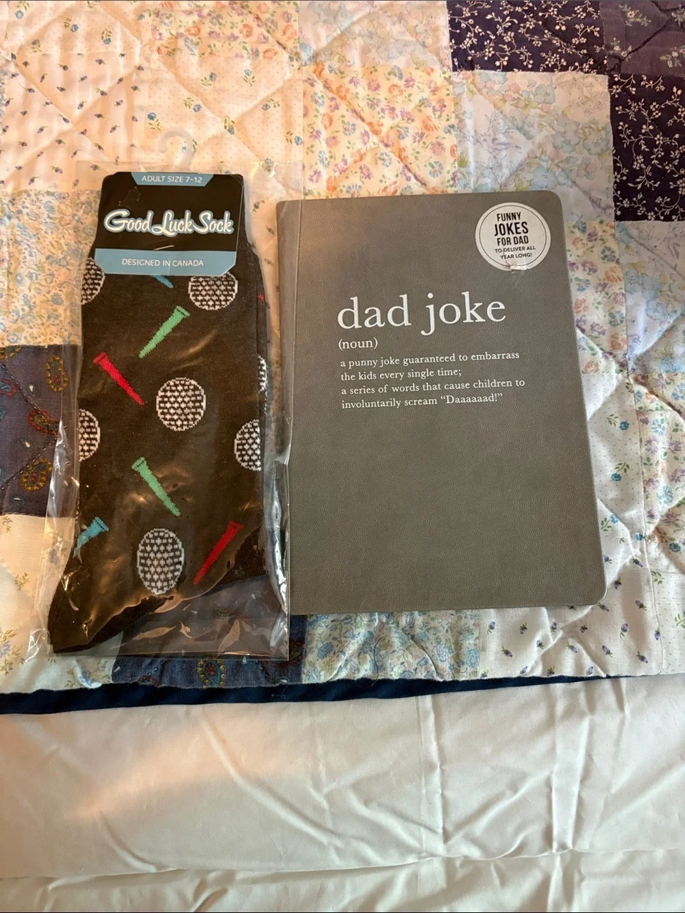 Gift Set Bundle-Golf Socks and Dad Joke Journal